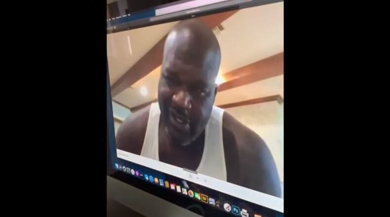 Parents, students and the teacher were surprised to see Shaquille O'Neal in the virtual classroom.