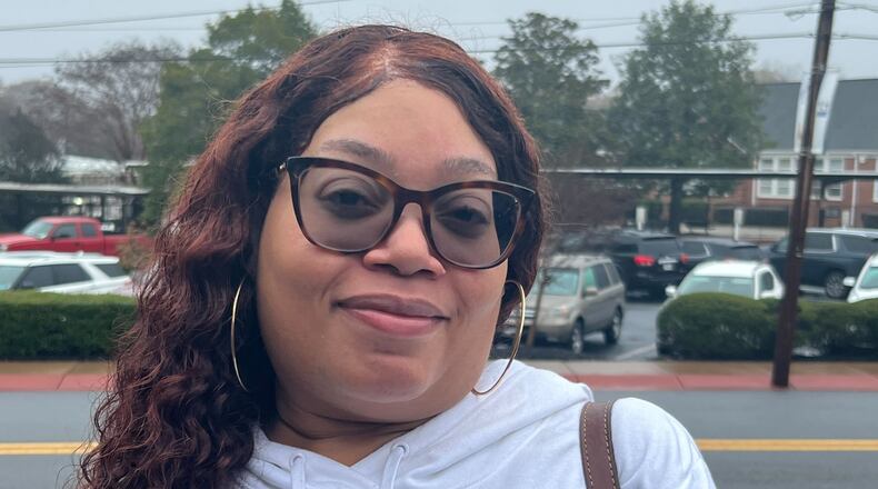 Juanita Walker is ready for the election to be over. She voted at First Baptist Church of Fairburn.