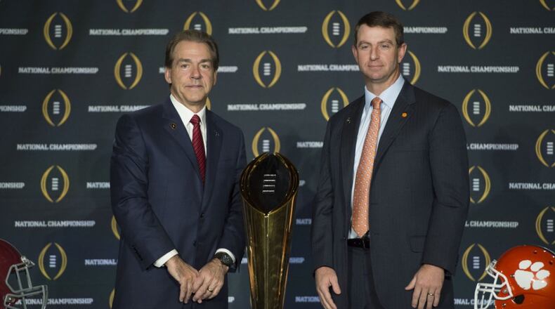 The AP got it right ranking Alabama and Nick Saban over Clemson and Dabo Swinney. (AP photo)