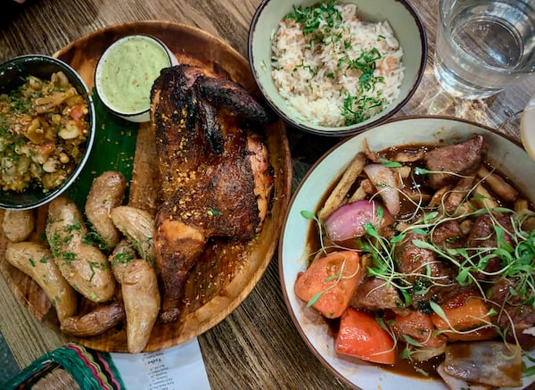 A selection of dishes from Tio Lucho's in Poncey-Highland. (Su-Jit Lin for the AJC)