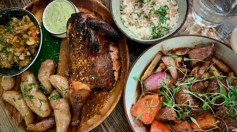 A selection of dishes from Tio Lucho's in Poncey-Highland. The restaurant will host a chef collaboration dinner featuring Nikkei cuisine. (Su-Jit Lin for the AJC)