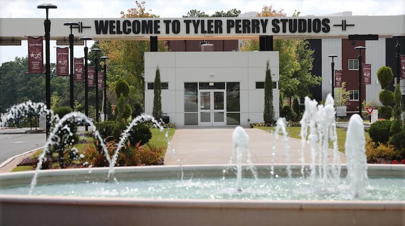 July 11, 2019 Atlanta: The entrance to Tyler Perry Studios is seen on Thursday, July 11, 2019, in Atlanta. Curtis Compton/ccompton@ajc.com
