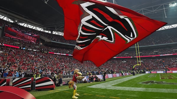 The Atlanta Falcons at Wembley Stadium in London in 2014. 