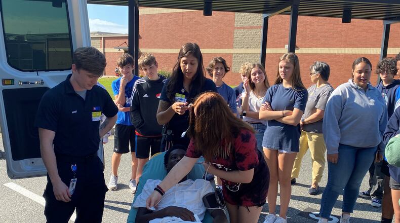 Mill Creek middle schoolers in Woodstock can opt into health care classes that include visits from local pros.