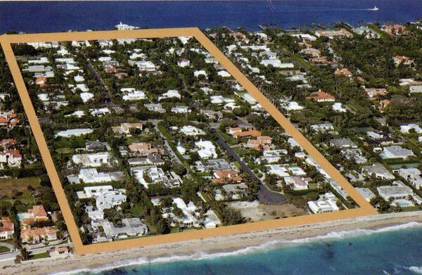 Aerial photo showing the property where El Mirasol was located. (Richard Graulich/The Palm Beach Post)