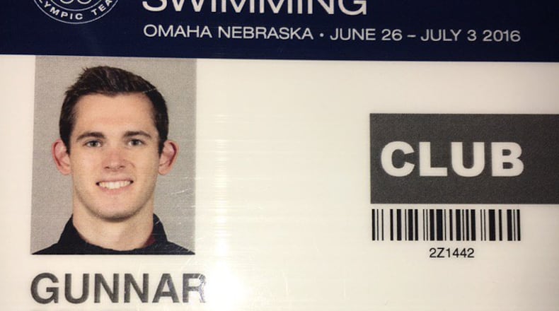 Gunnar Bentz gave his Olympics trials badge to a young fan.