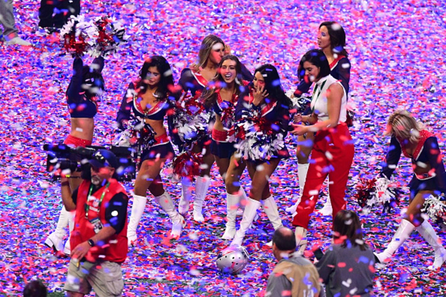 Photos: NFL’s first male cheerleaders perform at Super Bowl 53