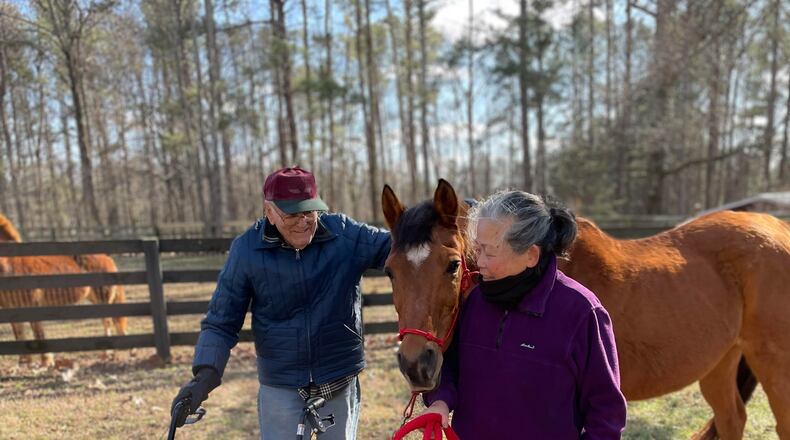 The Seniors for Seniors program at Joyous Acres in Milton gives older adults the chance to interact with the rescued animals.