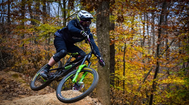 Roswell Alpharetta Mountain Bike Organization has developed dirt paths at Big Creek Park in Roswell, Mount Adams Park in Alpharetta and Charleston Park in Cumming, (Courtesy Roswell Alpharetta Mountain Bike Organization)
