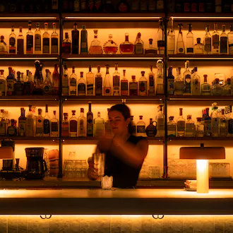 Adios is a Mexican-inspired cocktail bar on 1st Avenue North in downtown Birmingham. (Bob Miller for the AJC)