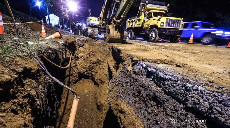 All sinkhole lanes are open in Roswell, city officials said Saturday.