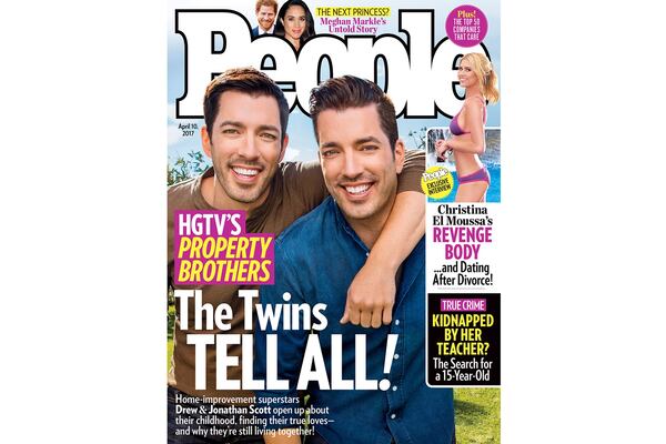  HGTV's Property Brothers Drew and Jonathan Scott People Cover