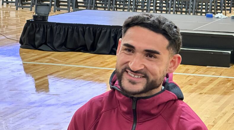 United States' Cristian Roldan speaks with the media at the national training complex, Friday, May 29, 2026, in Fayetteville, Ga., ahead of the FIFA World Cup soccer tournament. (AP Photo/Ronald Blum)