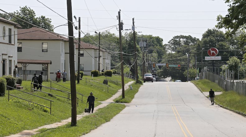 6/7/17 - Atlanta, GA - The Capitol View Apartments extend down University Ave at the entrance to the Westside Beltline Trail. Housing prices have been going up in the area. Atlanta City Councilwoman Joyce Sheperd and residents of her District 12 neighborhood have concerns about the Beltline and gentrification.