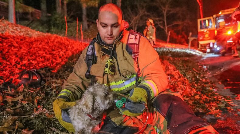 A man was rescued Tuesday from northwest Atlanta house fire.