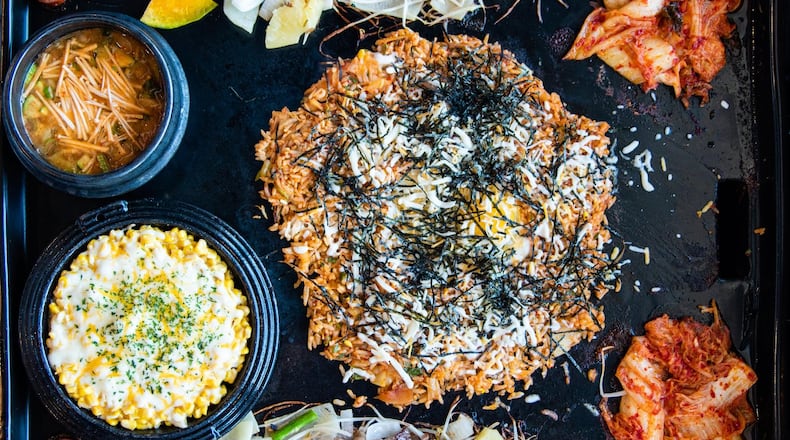 Fried rice at Miss Gogi Korean BBQ is prepared on the grill at the end of the meal. CONTRIBUTED BY HENRI HOLLIS