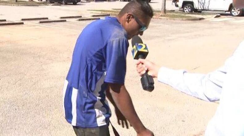 David Garcia re-enacts a home invasion believed to be committed by three men, one of them his former employee.