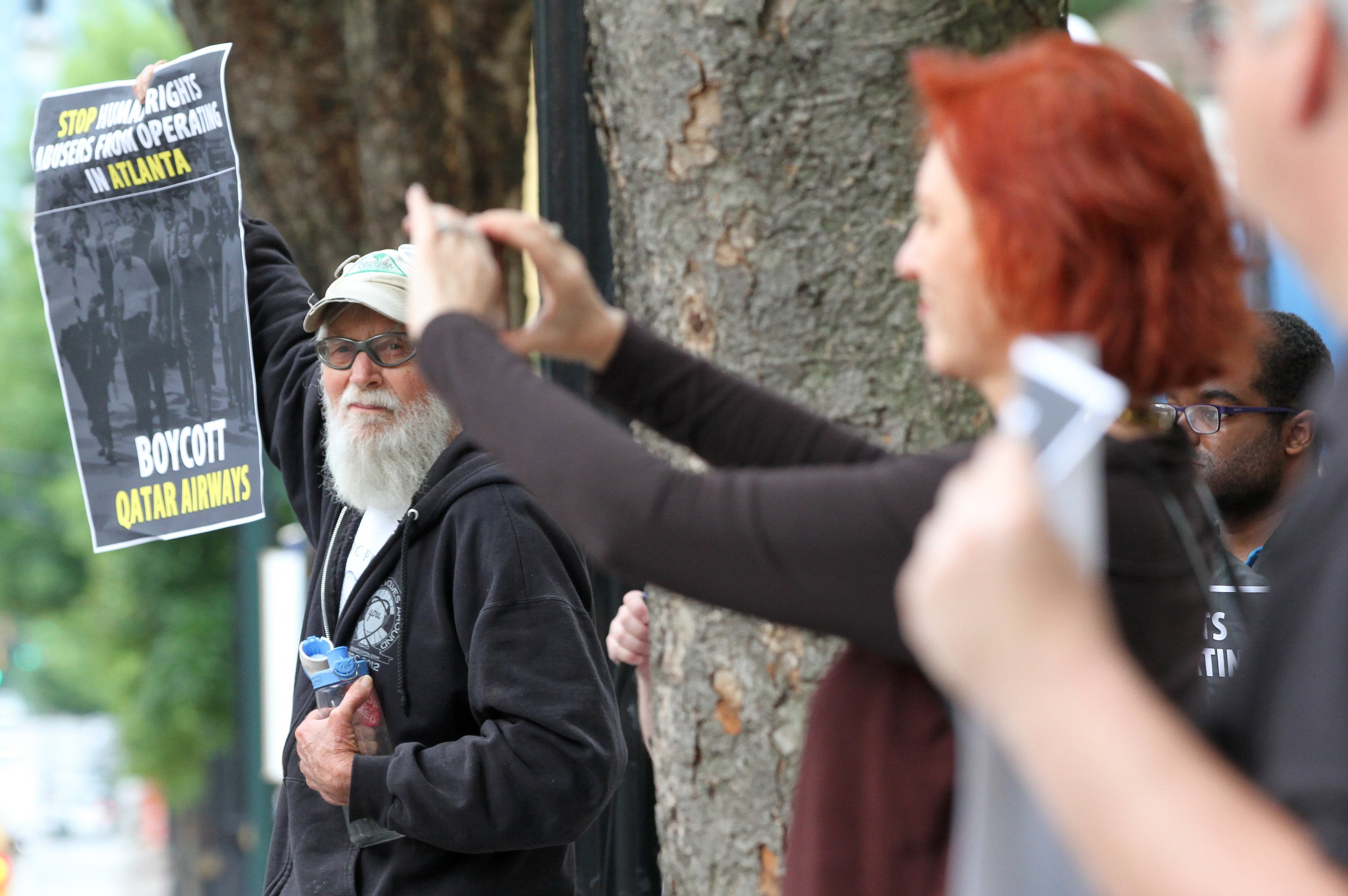 Qatar Airways protest