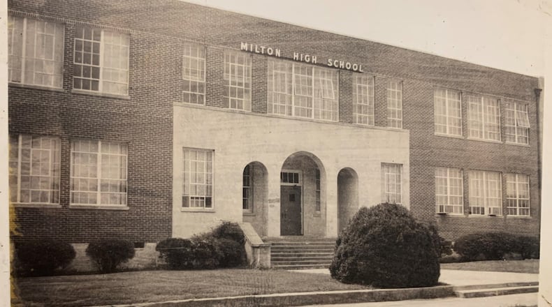 Alpharetta, Milton High School, and the Alpharetta and Old Milton County Historical Society will dedicate a historical marker at the original Milton High Campus site at 125 Milton Avenue in Alpharetta at 11 a.m. Apr. 17. (Courtesy Alpharetta and Old Milton County Historical Society)