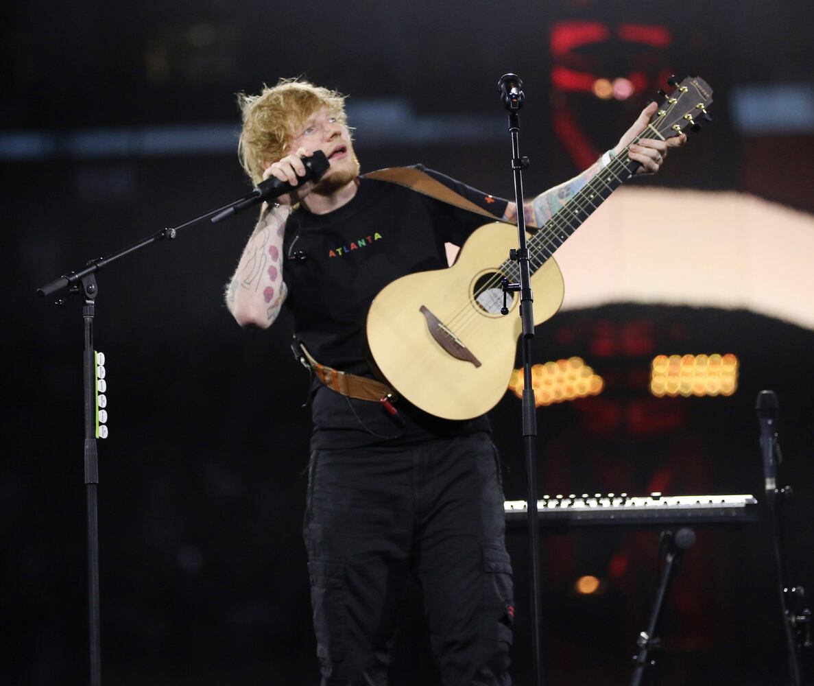 Ed Sheeran rocked a sold-out Mercedes Benz Stadium on Saturday, May 27, 2023 on his +=÷x tour. Georgia native Khalid and British singer Dylan opened the show.
Robb Cohen for The Atlanta Journal-Constitution