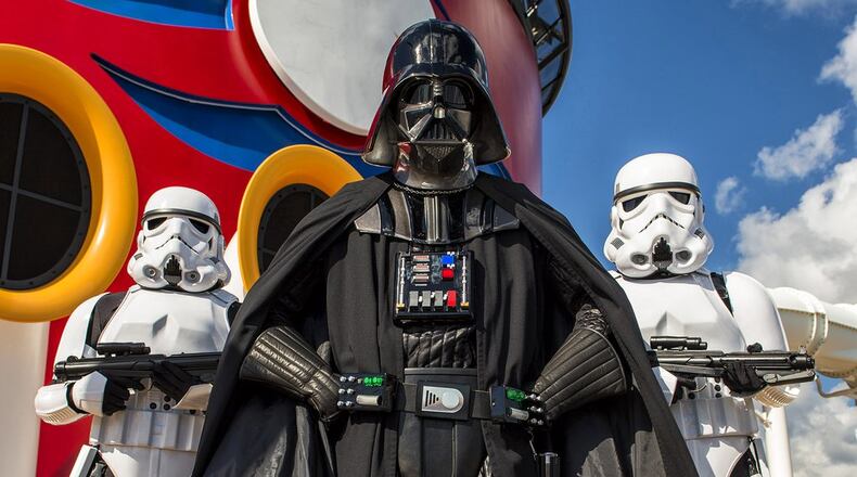 Darth Vader and Stormtroopers will be on board for Star Wars Day at Sea, on select Disney Fantasy 2016 cruises sailing out of Port Canaveral. (Contributed by Disney Cruise Line)