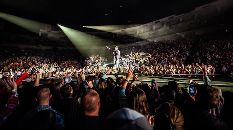 Kane Brown, who grew up in Fort Oglethorpe, kicked off his first-ever arena headlining tour at Infinite Energy Arena on Jan. 10, 2018.