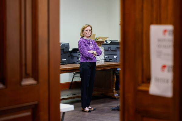 Janice Johnston, seen here at the Georgia Capitol in March. (Arvin Temkar/AJC)
