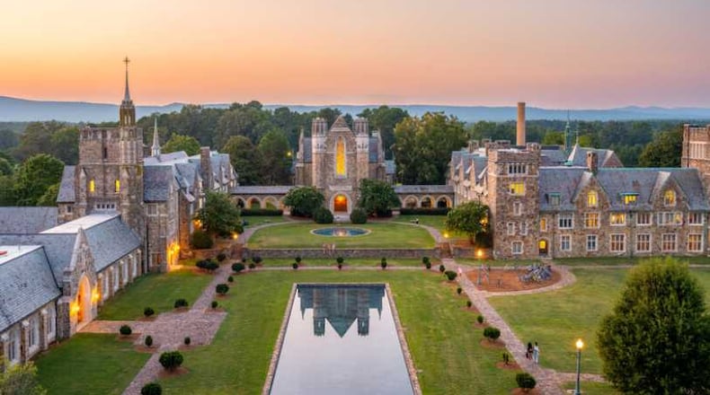 The sun sets over the Berry College campus. Berry has invested millions of dollars in historic restoration projects, guest columnist Sandeep Mazumder writes. (Courtesy of Brant Sanderlin/Berry College)