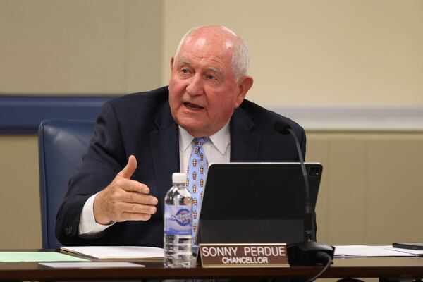 Former Georgia Gov. Sonny Perdue is now chancellor of the University System of Georgia. (Miguel Martinez/The Atlanta Journal-Constitution)