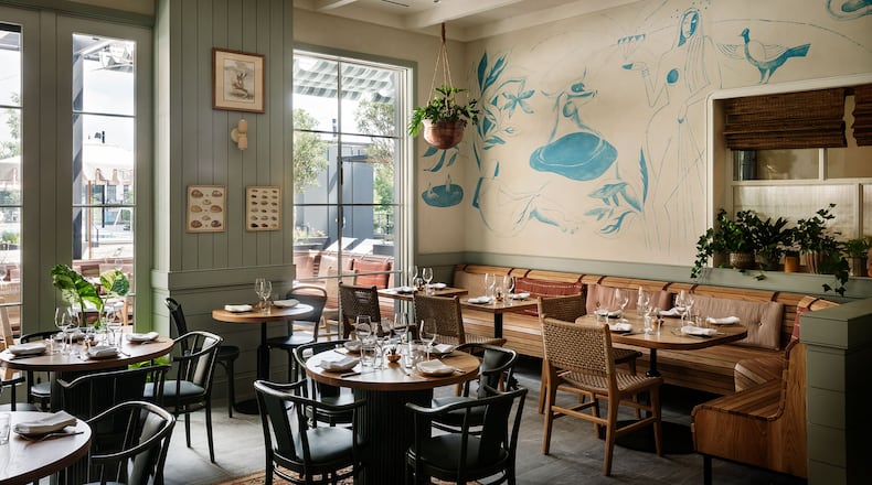 Elektra, a Mediterranean-inspired restaurant located inside the Forth Hotel in Atlanta's Old Fourth Ward neighborhood, features coastal design elements. (Courtesy of Matthew Williams)