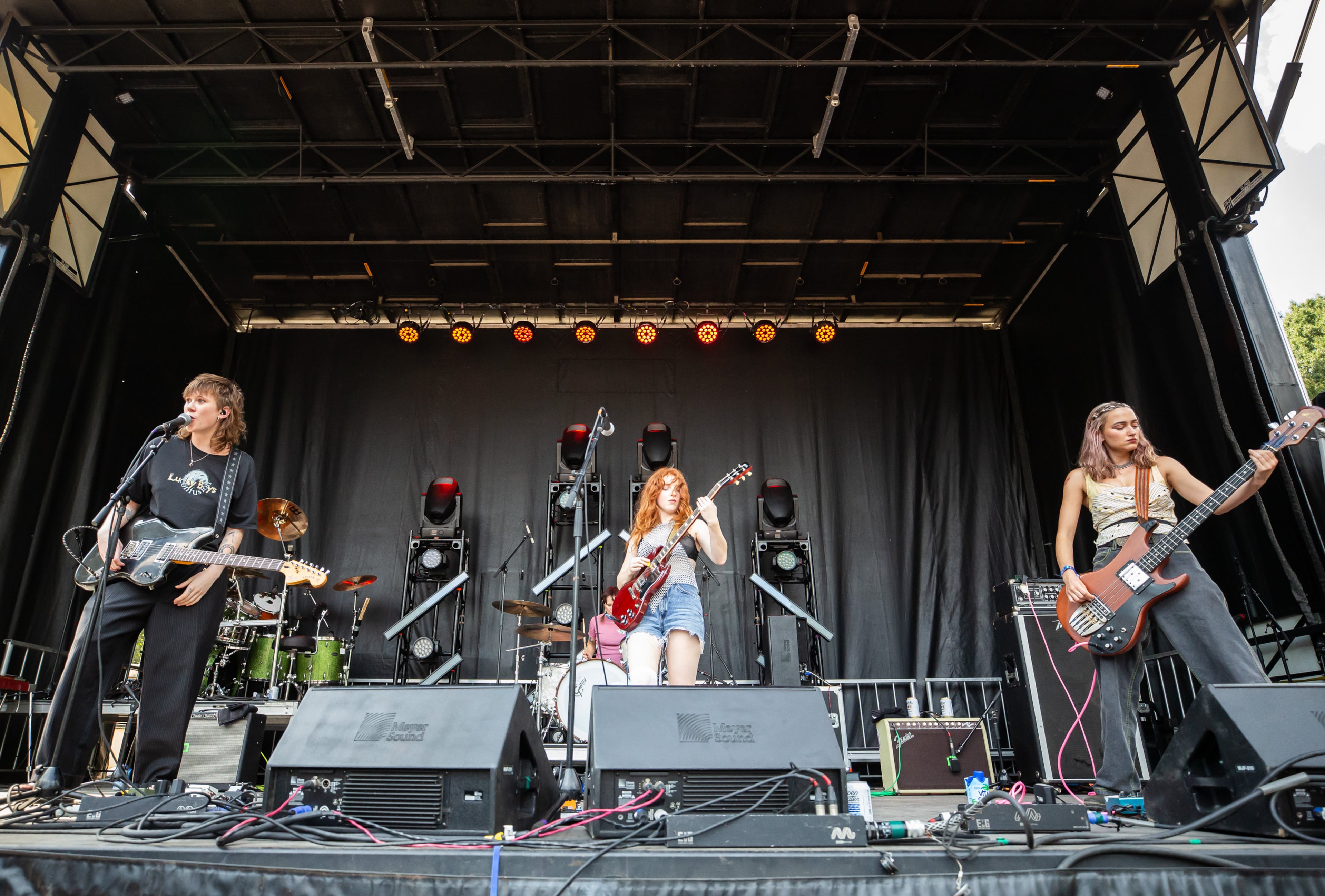 Die Spitz plays its unruly brand of punk rock Saturday, Sept. 20, 2025, at the Shaky Knees Music Festival at Piedmont Park in Atlanta. (Ryan Fleisher for the AJC)