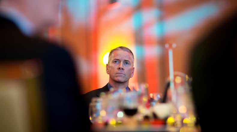 Former Braves pitcher and Major League Hall of Famer Tom Glavine during the 10th annual Atlanta Sports Awards held at the Fox Theatre, Thursday, March 5, 2015, in Atlanta. Glavine was awarded the Lifetime Achievement Award during the ceremony.