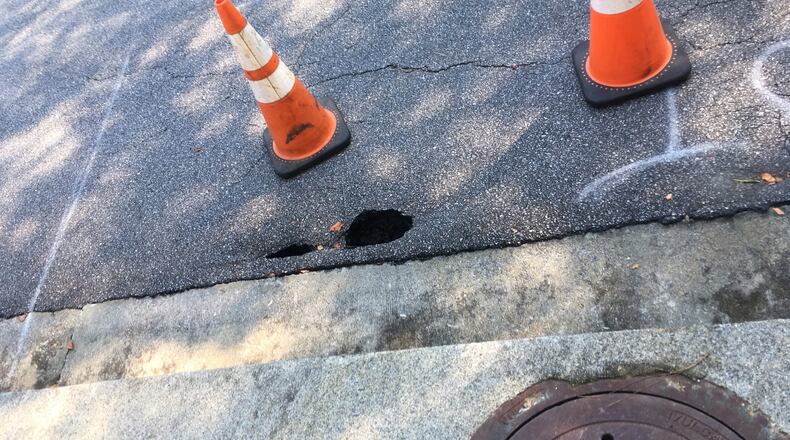 Peggy King hopes this situation will soon be fixed and these cones will be a thing of the past. Photo/Peggy King.