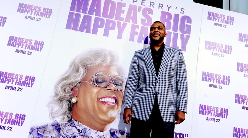 LOS ANGELES, CA - APRIL 19: Writer/producer/director/actor Tyler Perry arrives at a screening of Lionsgate Films' "Tyler Perry's Madea's Big Happy Family" at the Cinerama Dome Theater on April 19, 2011 in Los Angeles, California. (Photo by Kevin Winter/Getty Images)