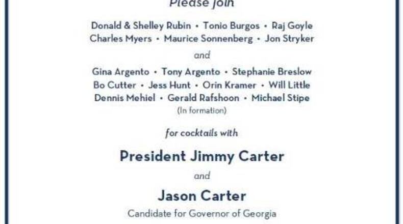 The Carter fundraising invitation at the center of a campaign tiff.