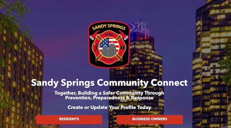 The Sandy Springs Fire Department is reminding citizens of two unique public safety opportunities: Community Connect and Smart911. (Courtesy City of Sandy Springs)