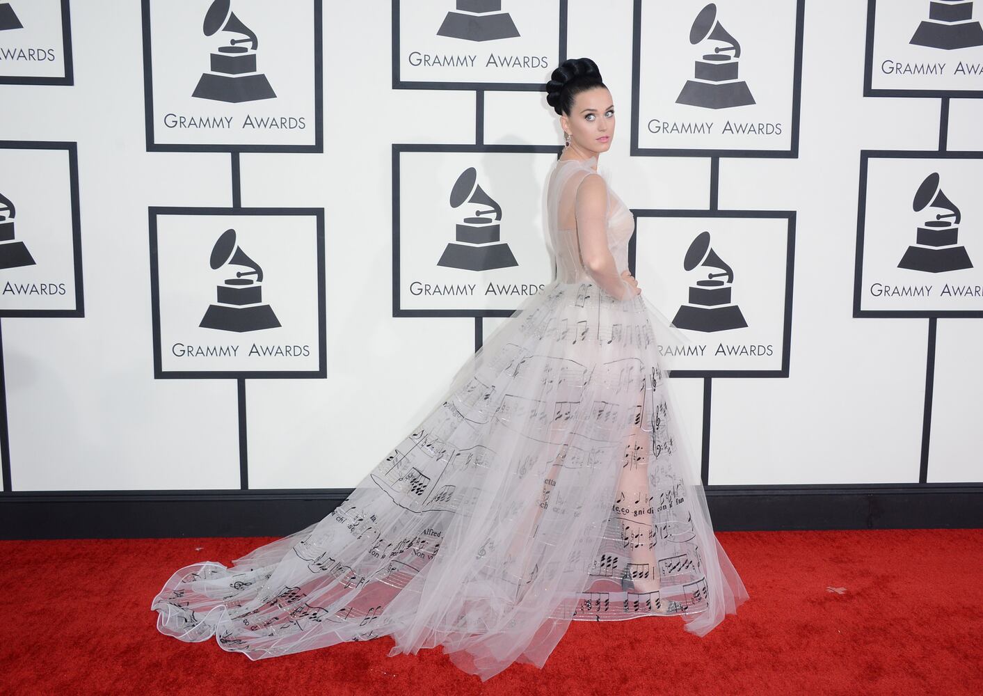 Black and white: Katy Perry