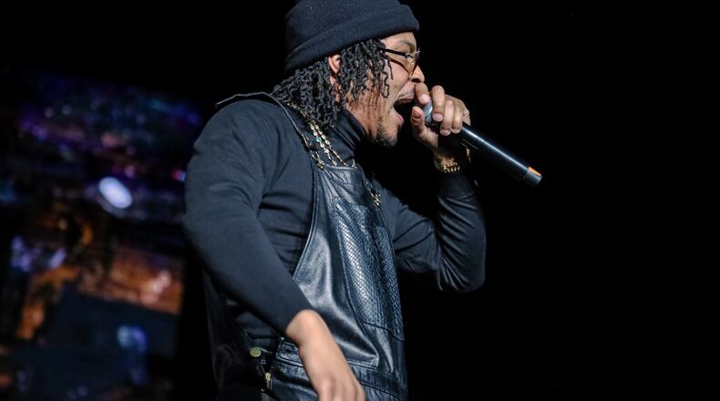 T.I. performs Friday, Dec. 15, 2023, at State Farm Arena for V103’s Winterfest. (Kymani Culmer for the Atlanta Journal-Constitution)