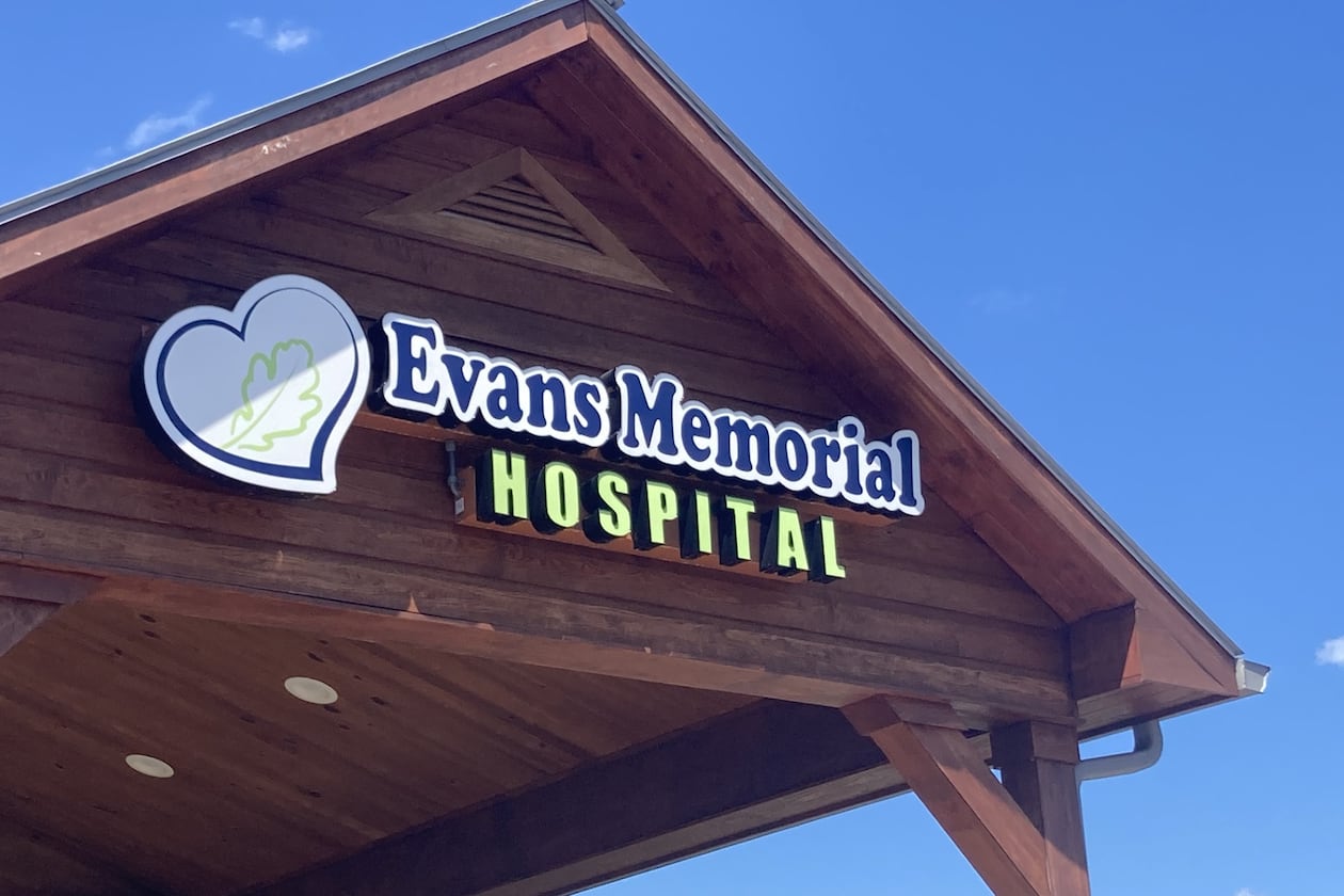 Evans Memorial Hospital is a 49-bed medical center in Claxton, about an hour west of Savannah. (Adam Van Brimmer/AJC)