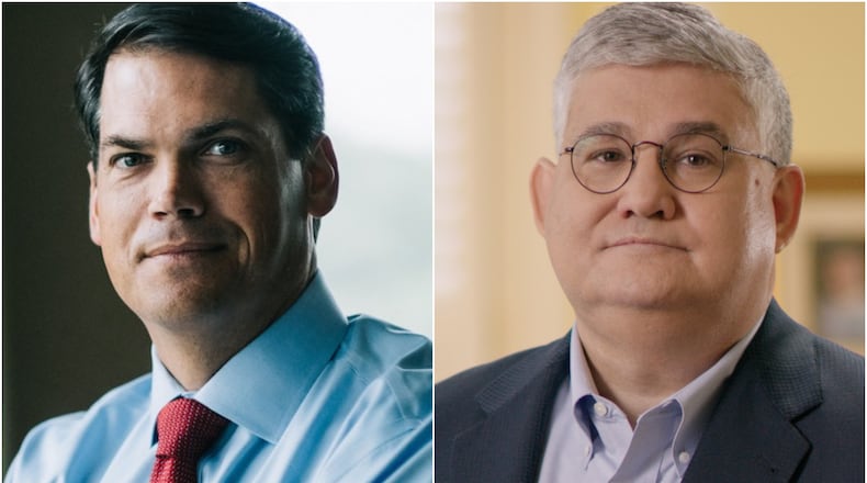 Former state Rep. Geoff Duncan, left, and state Sen. David Shafer. Submitted photos.