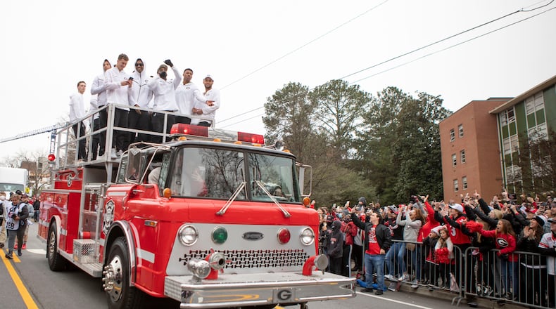 Scenes from the UGA National Championship Celebration Parade in Athens, GA., on Saturday, January 15, 2022. (Photo/ Jenn Finch)