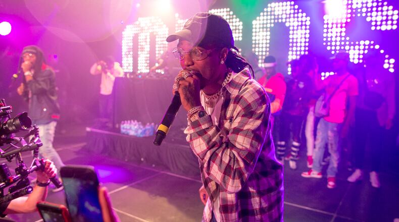 Quavo from the group Migos performs at the Quality Control Showcase at the Youtube Coppertank venue during the 2017 SXSW Convention March 17.