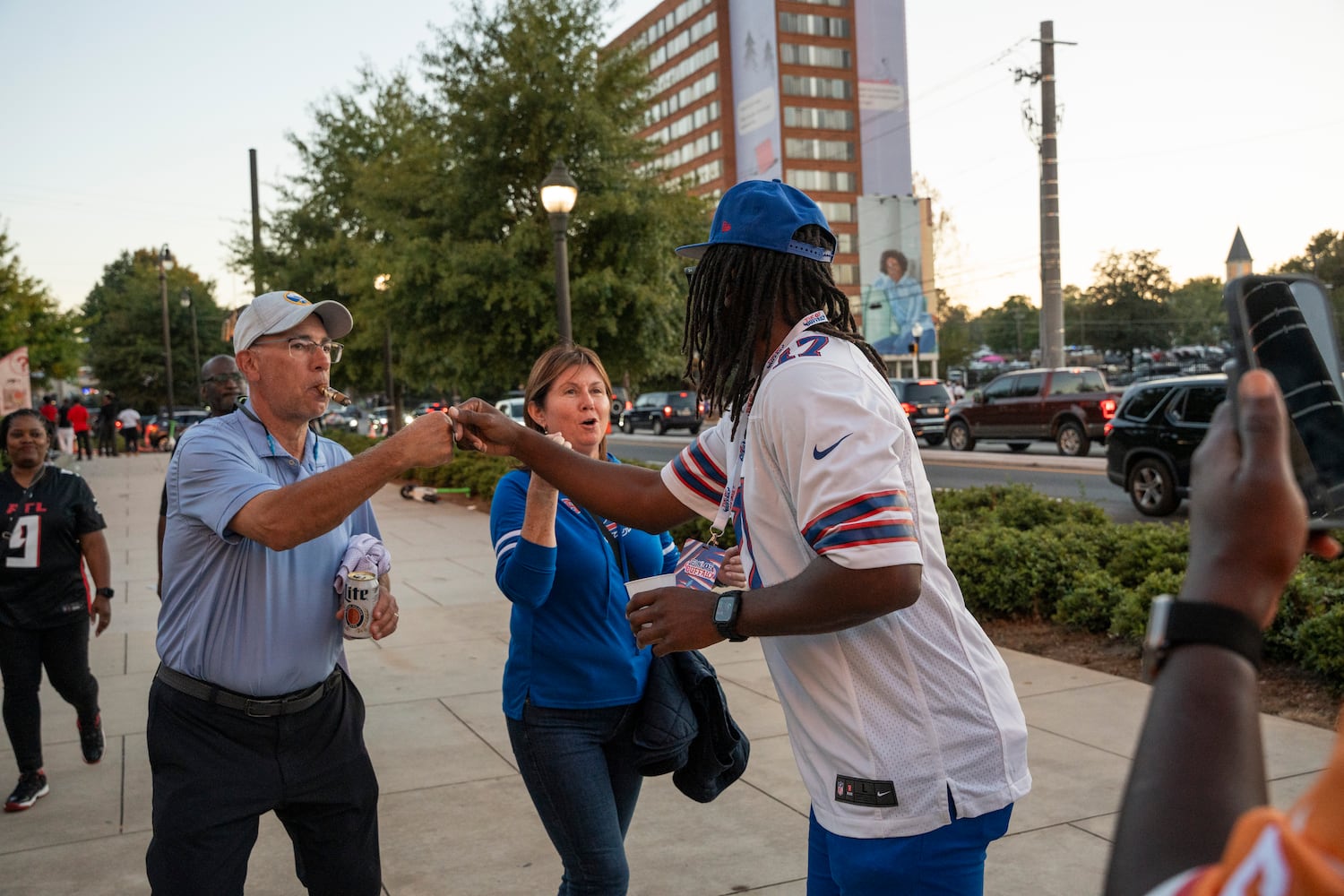 Photos of Bills fans tailgating before Falcons game 10/13/25