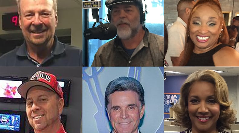 Comeback kids in Atlanta media: (Top left, clockwise): Kim "The Kimmer" Peterson, Eric Von Haessler, Porsche Foxx, Amanda Davis, Jeff Hullinger, Christopher "Crash" Clark.