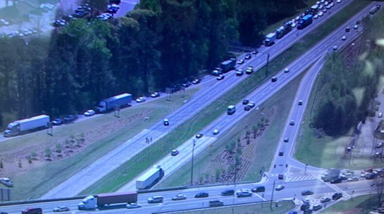 A man was killed Wednesday afternoon when two vehicles collided on Ga. 316 in Lawrenceville, police said.