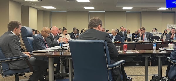 Chancellor Sonny Perdue addresses the Board of Regents during their meeting in Atlanta on August 12, 2025. (Jason Armesto / AJC)