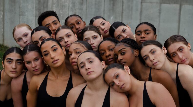 Angelita Itzanami Andrade (left) with the dancers of her company SOMOS, which premieres "veintitrés” on May 4 at the Kennesaw State University Dance Theater on KSU's Marietta campus.
