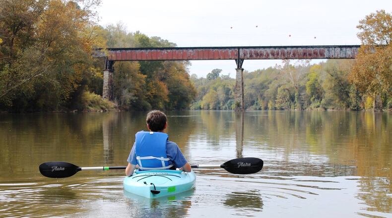 Shut the computer down and commune with nature and canoe at the Chattahoochee Bend Fall Park. 
(Courtesy of Desi Fowler)