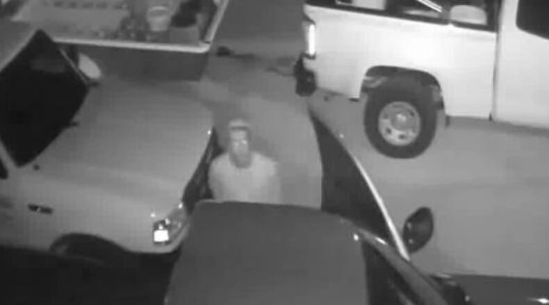 Surveillance footage shows a man engaging in a sexual act during a burglary (Broward Sheriff's Office)