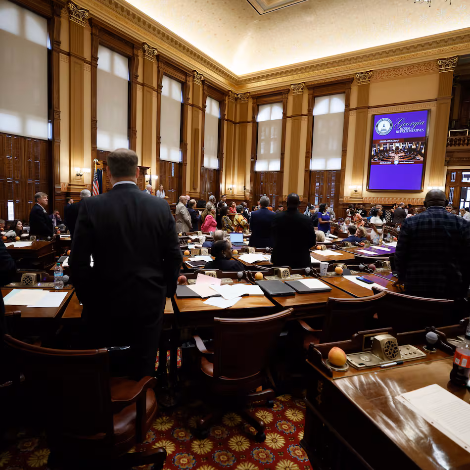Members of the State House of Representatives on the final day of a special legislative session at the Capitol on Tuesday, June 23, 2026. (Miguel Martinez/AJC)